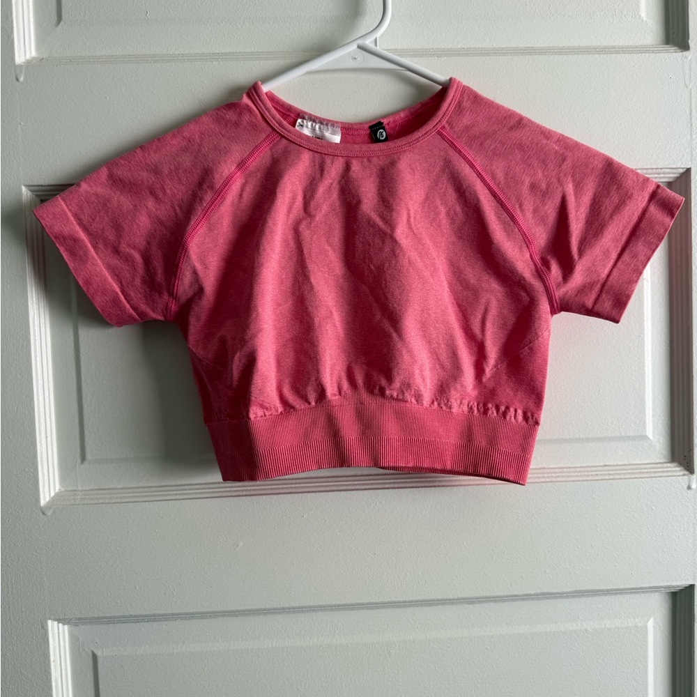 AYBL - Empower Seamless Crop Top - Pink Marl